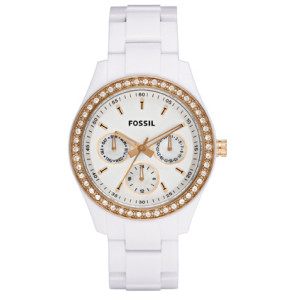Watch strap Fossil ES2869 Plastic White 18mm